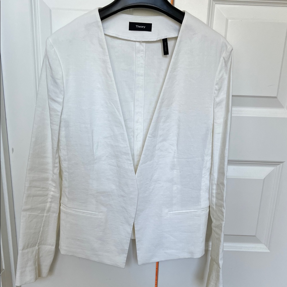 Theory Women's Cream Blazer white
